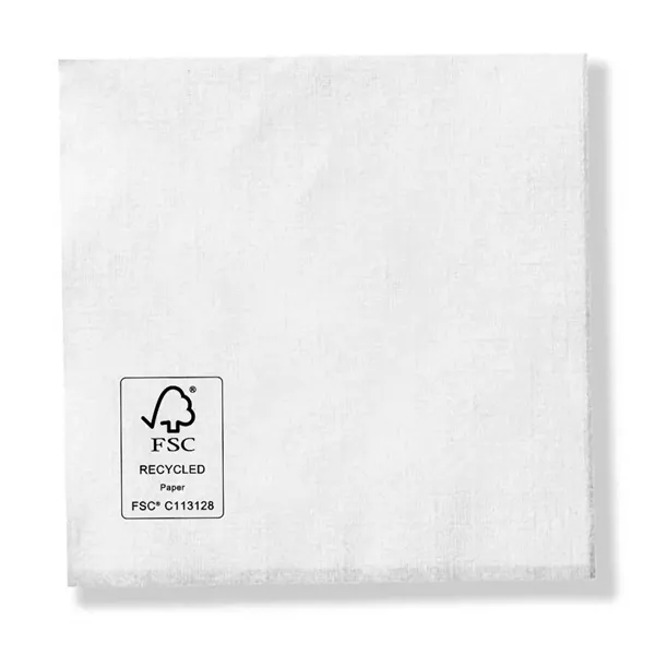 White color option for 1 Ply White Beverage Napkin Linen Embossed, Digital, Fsc