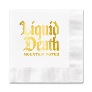 Photo of Foil Stamped 1 Ply White Beverage Napkin, Fsc Certified