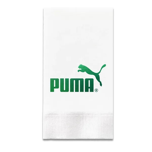 Main photo of Foil Stamped 3 Ply White Dinner Napkin   1/8 Fold, Fsc Cert.