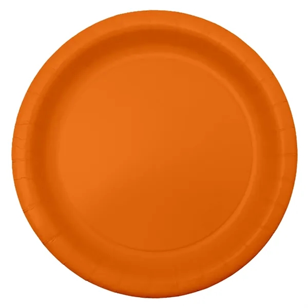 Pumpkin Spice Orange color option for 9" Colorware Paper Plate
