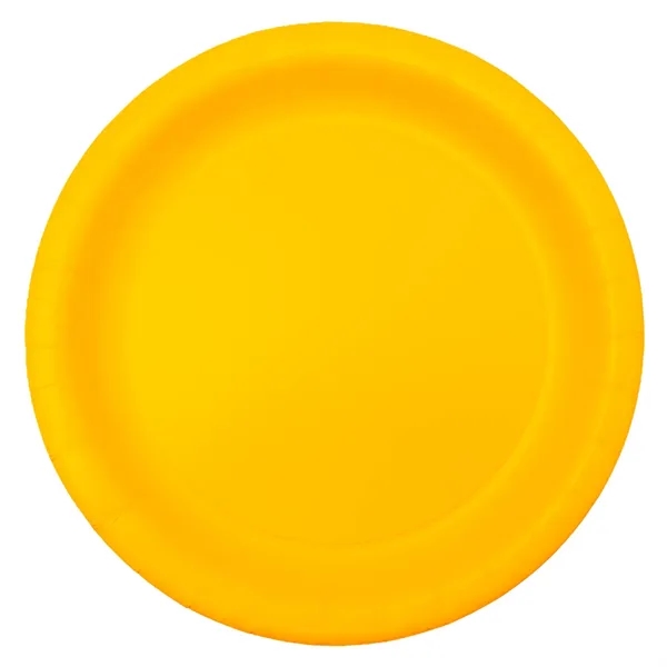 School Bus Yellow color option for 9" Colorware Paper Plate