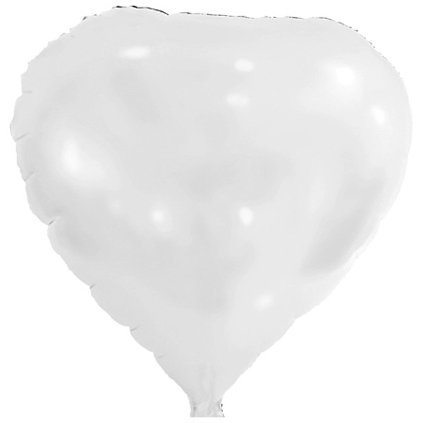 White color option for 17" Shaped Foil Balloon Heart