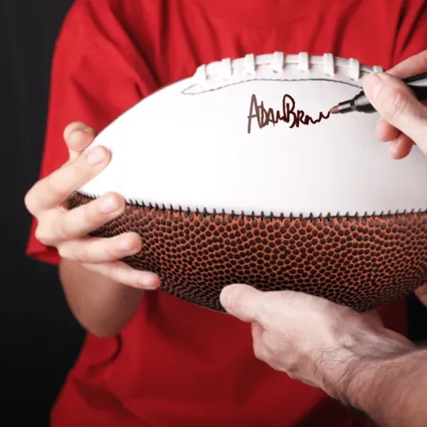 Brown-White color option for Full Size Signature Football