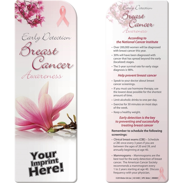 Multi color color option for Bookmark   Breast Cancer Awareness: Early Detection