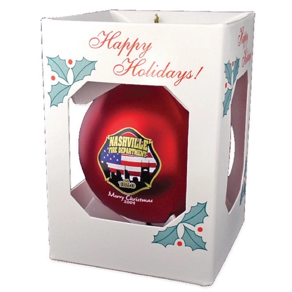 Red color option for Round Shatterproof Ornament