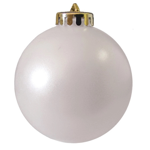 White color option for Round Shatterproof Ornament