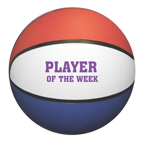 Photo of Mini Rubber Basketball   Red White Blue