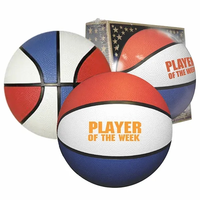 Full Size Rubber Basketball   Red, White, Blue