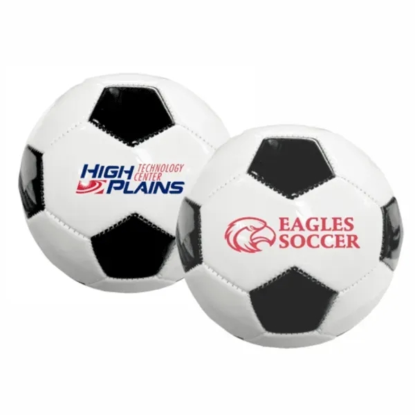 Black-White color option for Mini Synthetic Leather Soccer Ball