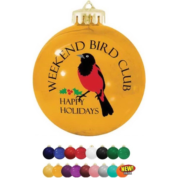 Orange color option for Usa Made Shatterproof Ornament