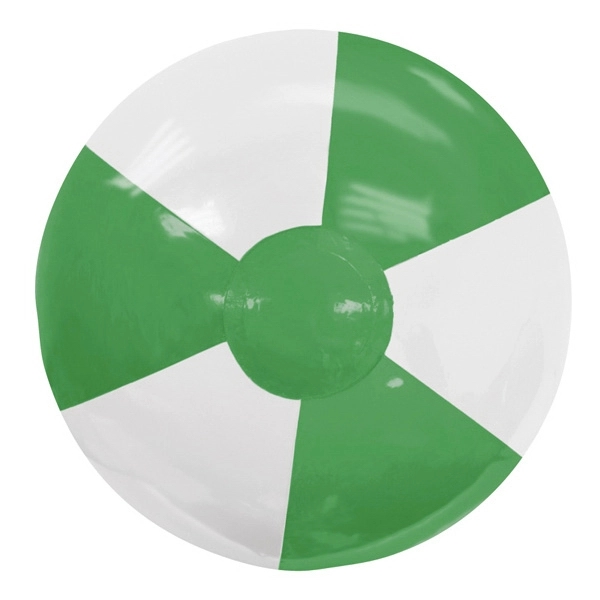Green-White color option for 12" Two Toned Beach Ball