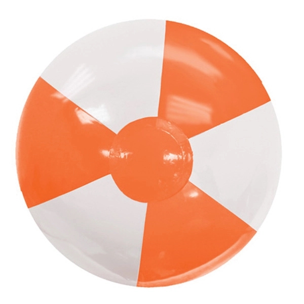 Orange-White color option for 12" Two Toned Beach Ball