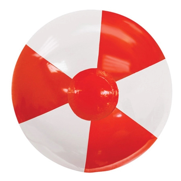 Red-White color option for 12" Two Toned Beach Ball