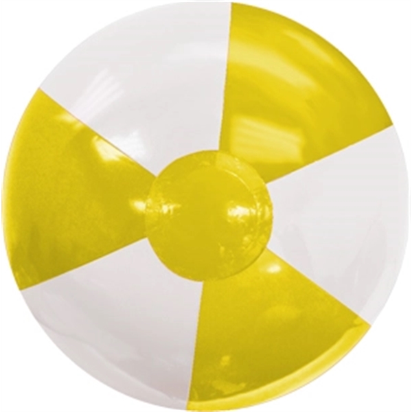 Yellow-White color option for 12" Two Toned Beach Ball