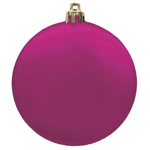 Fuchsia color option for Satin Finish Flat Shatterproof Ornament