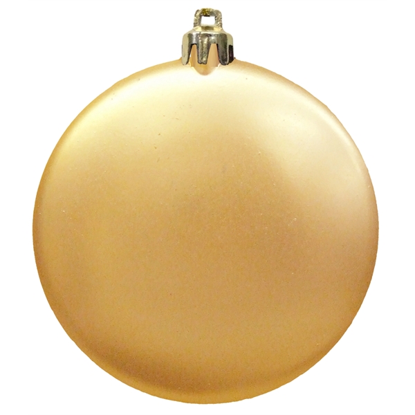 Gold color option for Satin Finish Flat Shatterproof Ornament