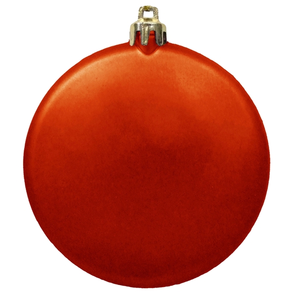 Red color option for Satin Finish Flat Shatterproof Ornament