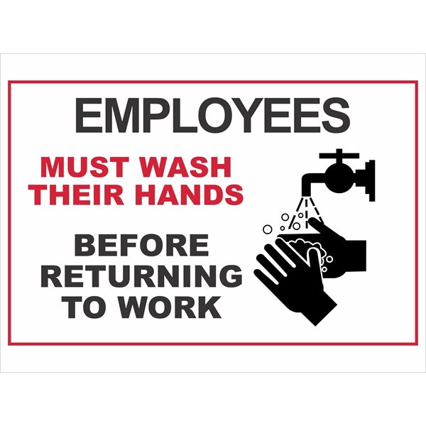 White color option for 18" X 24" Plastic Sign