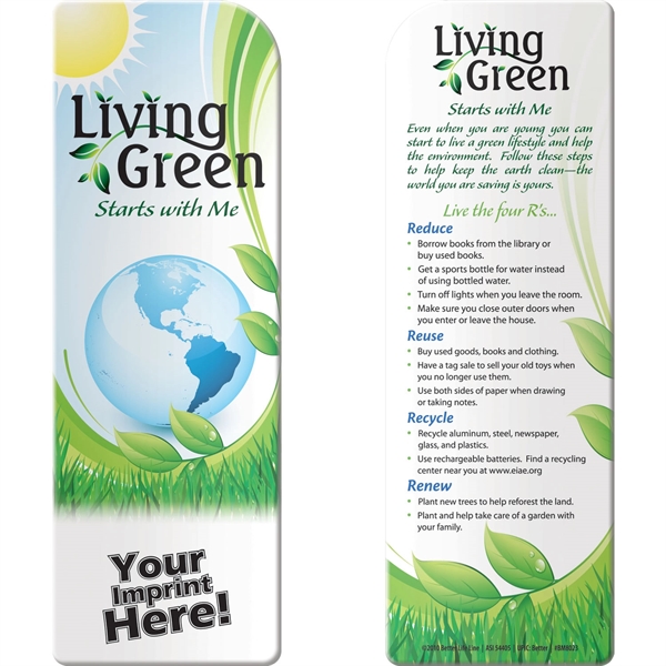 Multi color color option for Bookmark   Living Green Starts With Me
