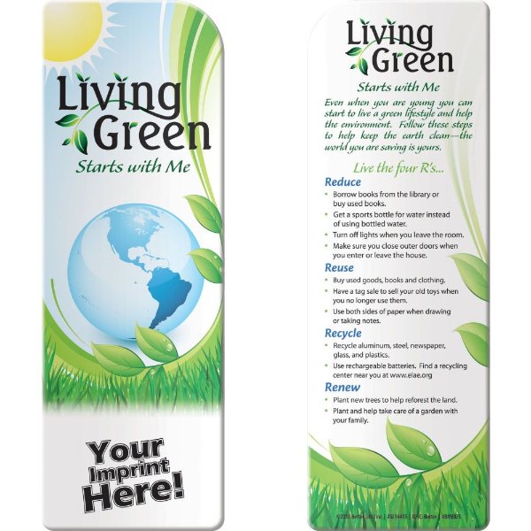 Multicolor color option for Bookmark   Living Green Starts With Me
