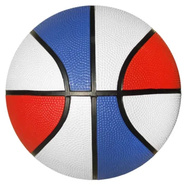 Red color option for 5" Mini Rubber Basketball   Red White & Blue