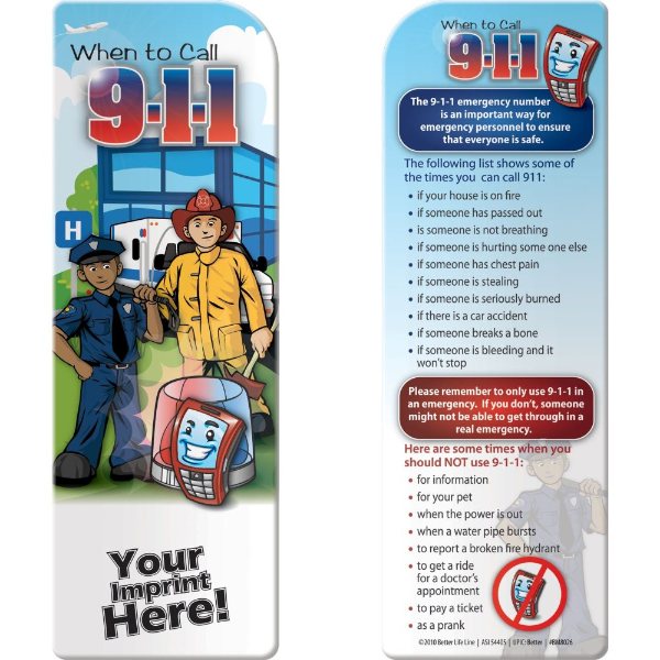 Multicolor color option for Bookmark   When To Call 9 1 1