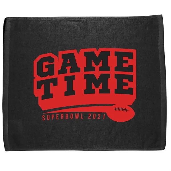 Black color option for 15" X 18" Rally Velour Color Hemmed Towel