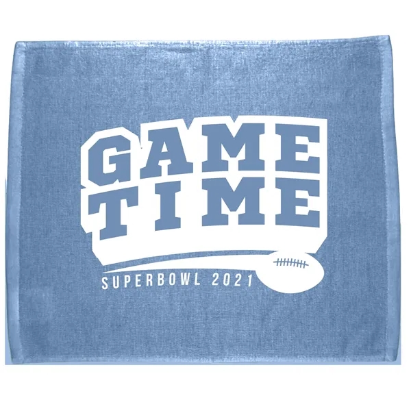 Light Blue 278C color option for 15" X 18" Rally Velour Color Hemmed Towel