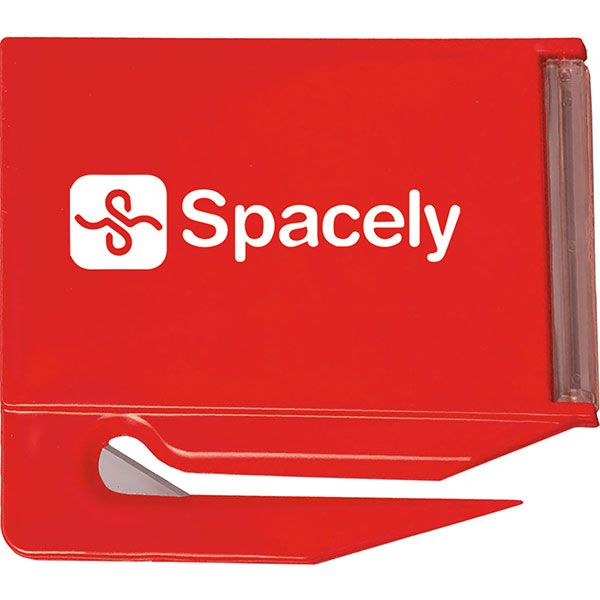 Red color option for Business Card Letter Opener With Mirror
