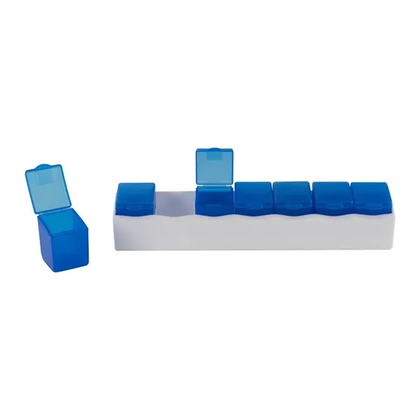 Blue/White color option for Portable Individual Pill Box