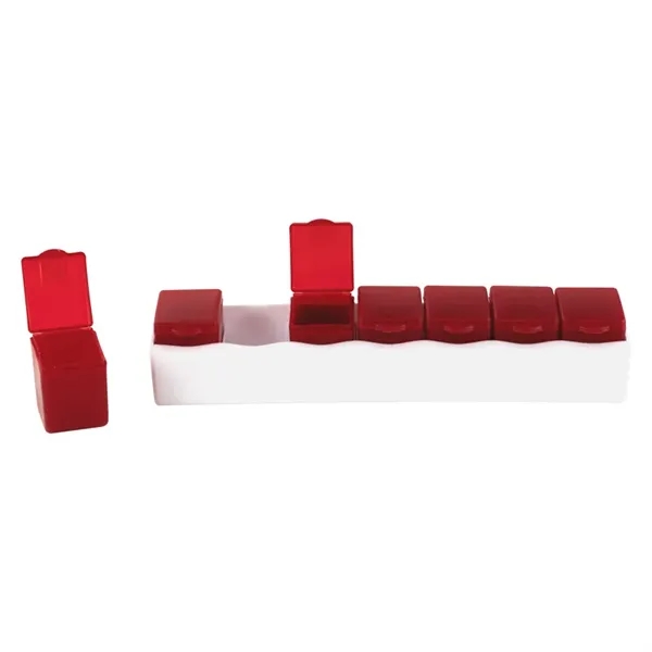 Red/White color option for Portable Individual Pill Box