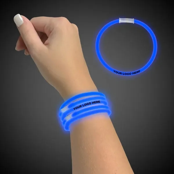 Blue color option for 9" Single Color Superior Light Up Glow Bracelet