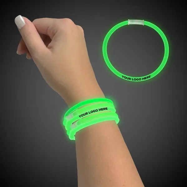 Green color option for 9" Single Color Superior Light Up Glow Bracelet