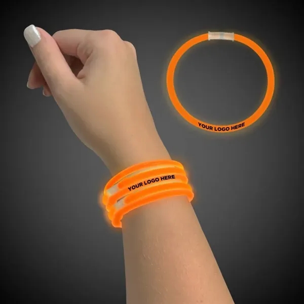 Orange color option for 9" Single Color Superior Light Up Glow Bracelet