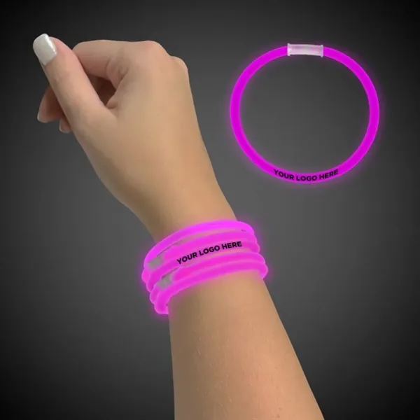 Pink color option for 9" Single Color Superior Light Up Glow Bracelet