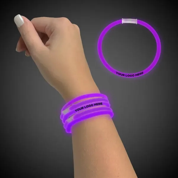 Purple color option for 9" Single Color Superior Light Up Glow Bracelet