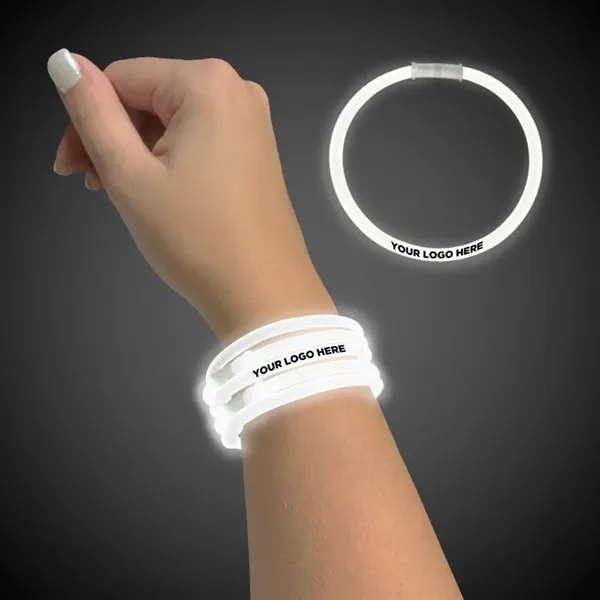 White color option for 9" Single Color Superior Light Up Glow Bracelet