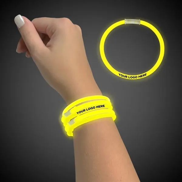 Yellow color option for 9" Single Color Superior Light Up Glow Bracelet