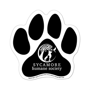 Photo of Paw Print 6" X 6" Magnetic Sign   Screen Print