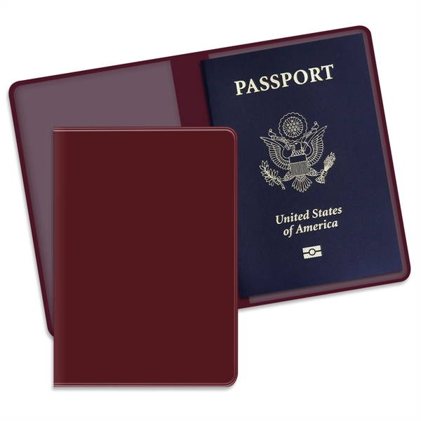 Burgundy 490 color option for Economy Passport Case