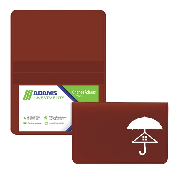 Burgundy color option for Deluxe Business Card Case