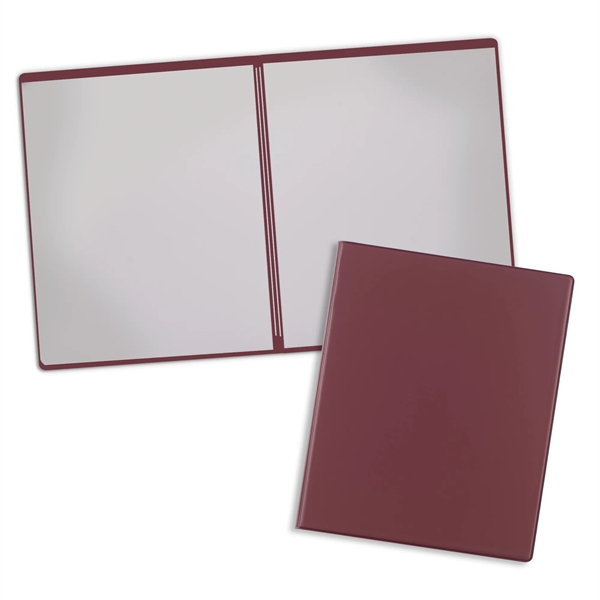 Burgundy 490 color option for Deluxe Presentation Folder With 2 Pockets