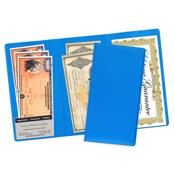 Bright Blue 285 color option for 3 Pocket Policy Wallets