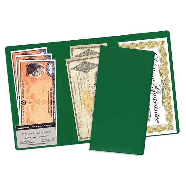 Green 343 color option for 3 Pocket Policy Wallets