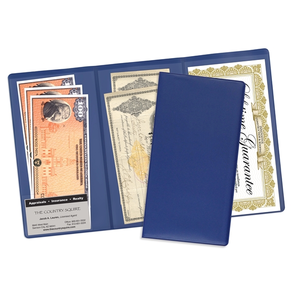 Royal Blue 654 color option for 3 Pocket Policy Wallets