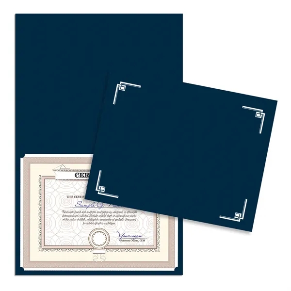 Navy Blue color option for Linen Certificate Holder