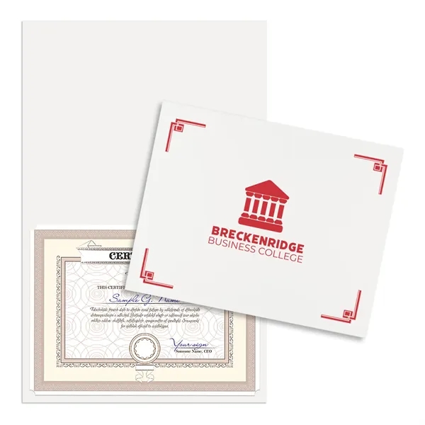 White color option for Linen Certificate Holder