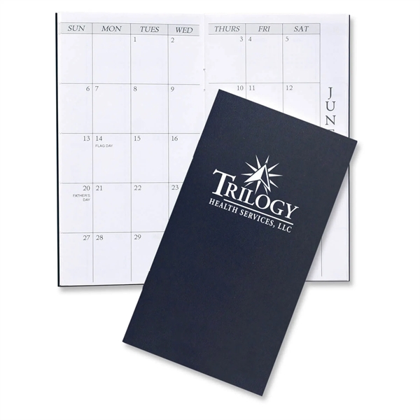 Navy Blue color option for Monthly Pocket Planner   Leatherette