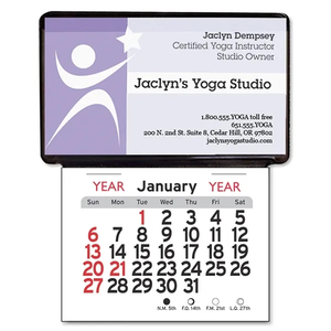 Photo of Adhesive Peel N Stick® Business Card Holder Calendar