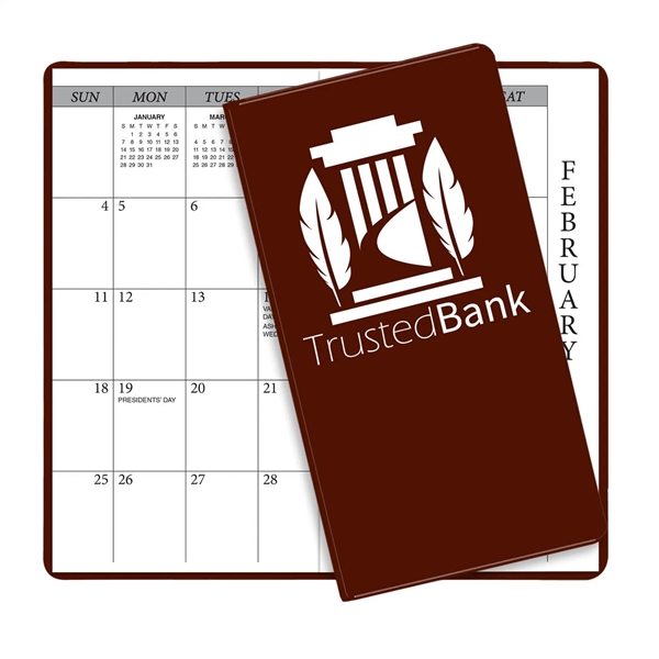 Burgundy Red color option for Academic Monthly Pocket Planners